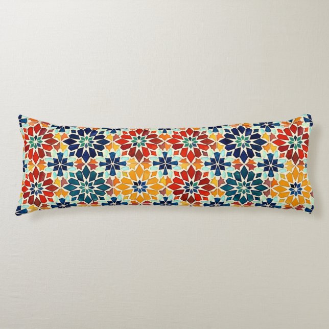 Moroccan Pattern  Body Pillow (Front)