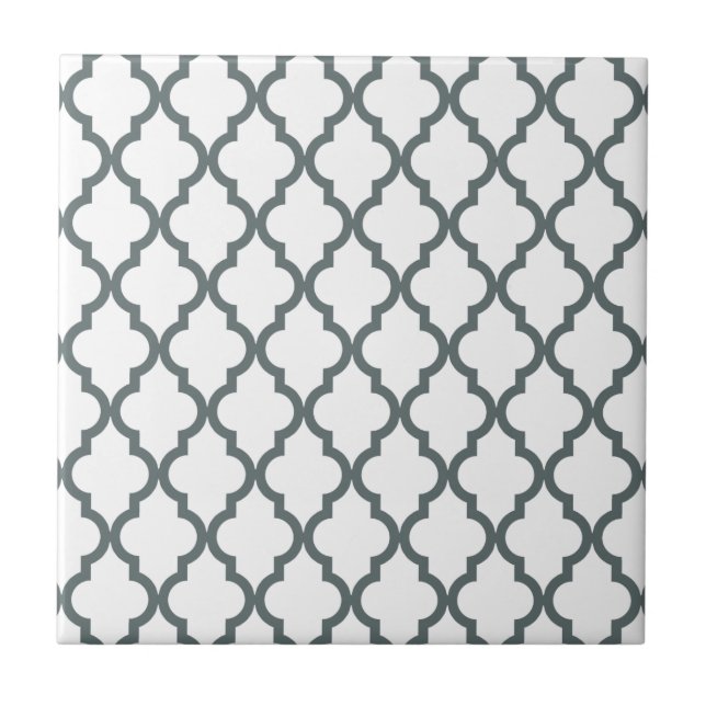 Moroccan Pattern: Dark Grey I Tile (Front)