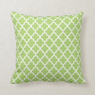 Moroccan Pattern   Lime Green Throw Pillow