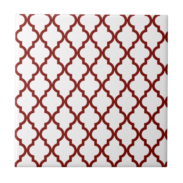 Moroccan Pattern: Maroon Tile (Front)