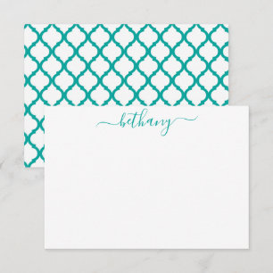 Moroccan Pattern Personalized Note Cards
