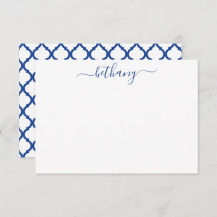 Moroccan Pattern Personalized Note Cards