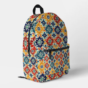 Moroccan Pattern Printed Backpack