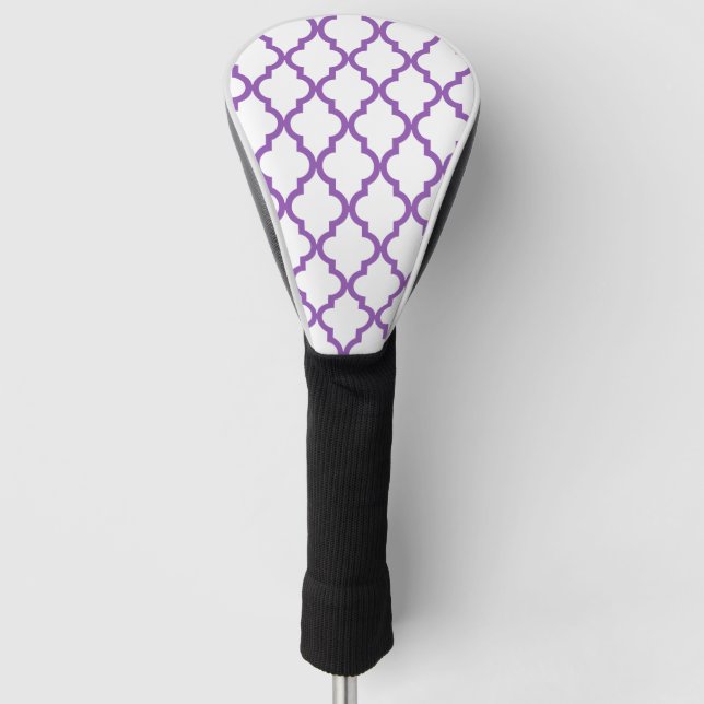 Moroccan Pattern: Purple Golf Head Cover (Front)