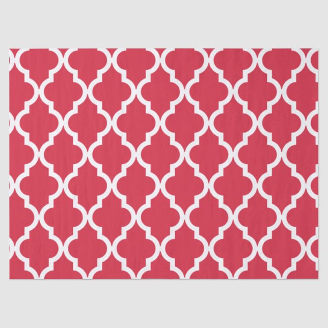 Moroccan Pattern: Red Tissue Paper (Front)