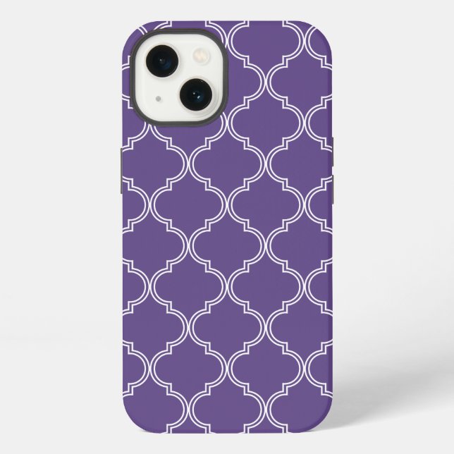 Moroccan Pattern | Rich Purple iPhone Case (Back)