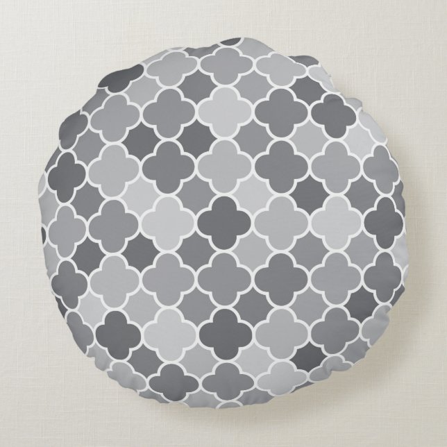 Moroccan pattern round pillow (Back)
