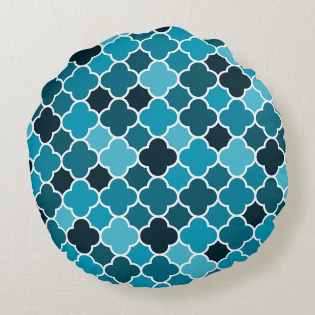 Moroccan pattern round pillow (Back)