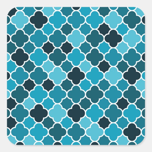 Moroccan pattern square sticker (Front)