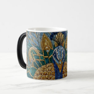 Moroccan Peacock Zellige colour changing mug