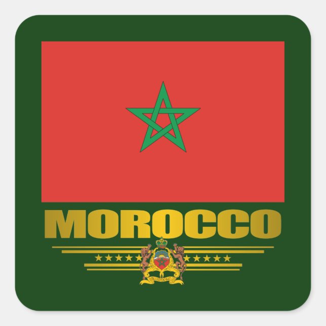 "Moroccan Pride" Square Sticker (Front)