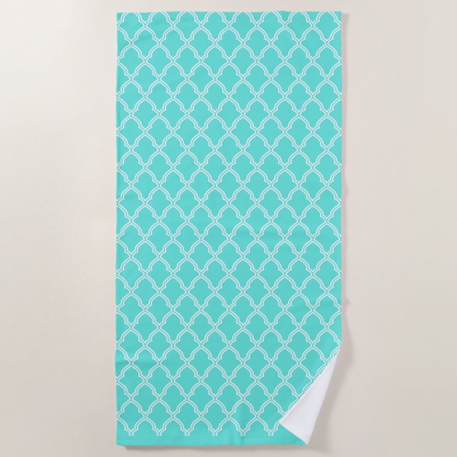 Moroccan Print Beach Towel (Front)