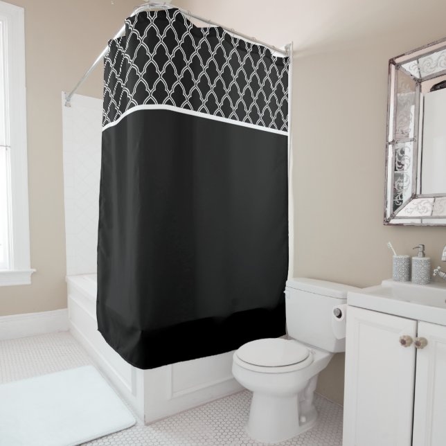 Moroccan Print Shower Curtain (In Situ)
