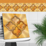 Moroccan Quatrefoil Carnelian Tile<br><div class="desc">Moroccan Quatrefoil Carnelian</div>