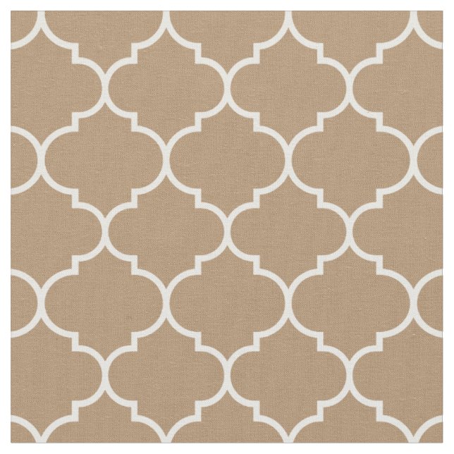 Moroccan Quatrefoil Iced Coffee & White Fabric (Close Up)