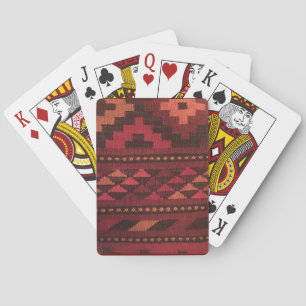 Moroccan Rug Playing Cards, Maroon tones Playing Cards