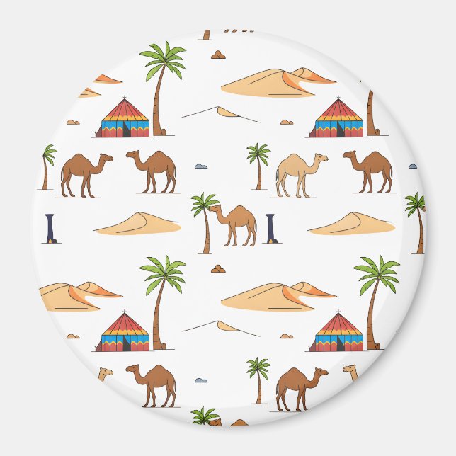 Moroccan Sahara Desert Camels Magnet (Front)