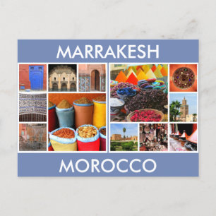 moroccan scenes marrakesh postcard