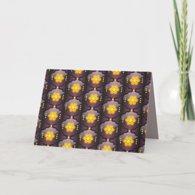 Moroccan style geometric greeting card (Front)