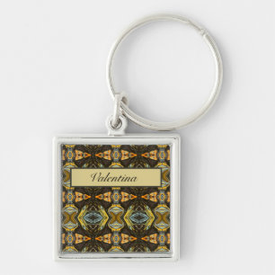 Moroccan style marble customizable      keychain