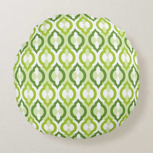 Moroccan Style Pattern Round Pillow (Front)