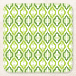 Moroccan Style Pattern Square Paper Coaster