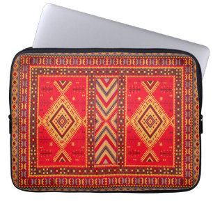 Moroccan Sunrise: Geometric Boho Elegance Laptop Sleeve