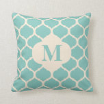Moroccan Teal Monogram Pillow<br><div class="desc">Home Decor - Pillows</div>