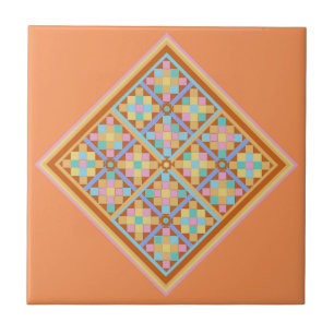 Moroccan tile blocks in diamond formation
