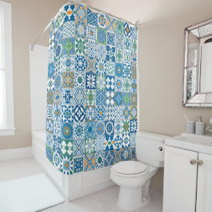 Moroccan tile - blue and green