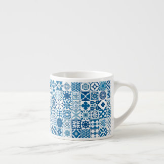 Moroccan tile - blue and white espresso cup