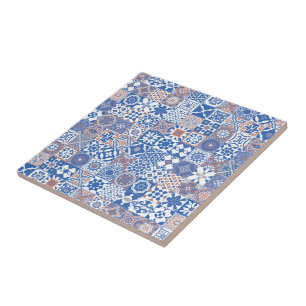 Moroccan tile blue,brown