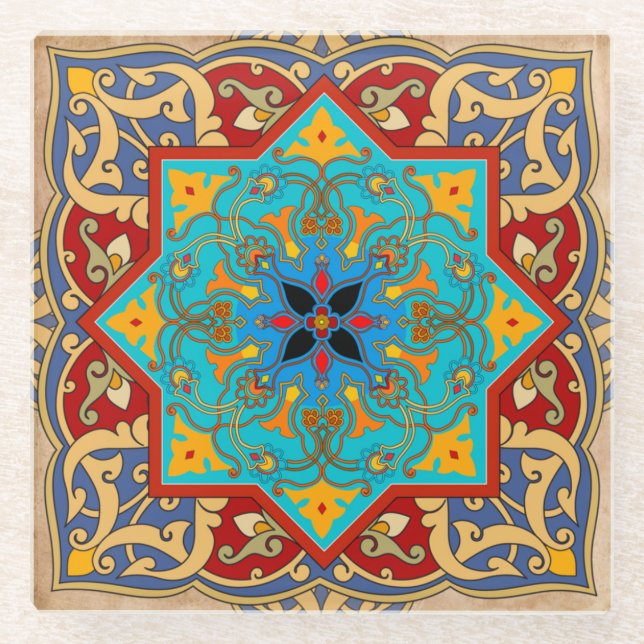 Moroccan Tile Coaster (Front)