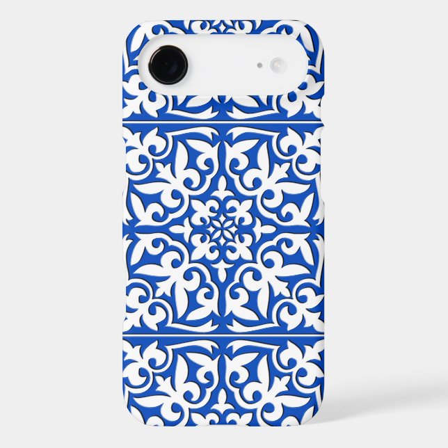 Moroccan tile - cobalt blue and white (Back)