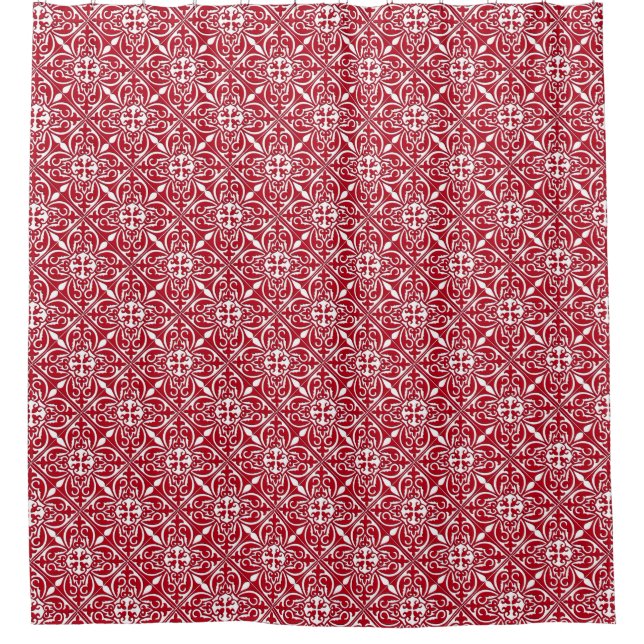 Moroccan tile - dark red and white (Front)