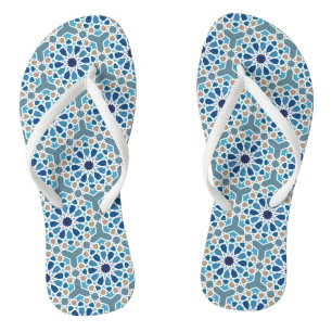 Moroccan tile designs flip flops