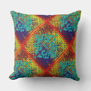 Moroccan Tile Diagonal Throw Pillow