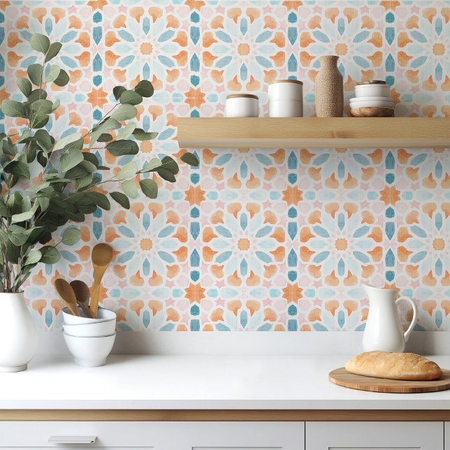 Moroccan tile in blue and orange (Creator Uploaded)