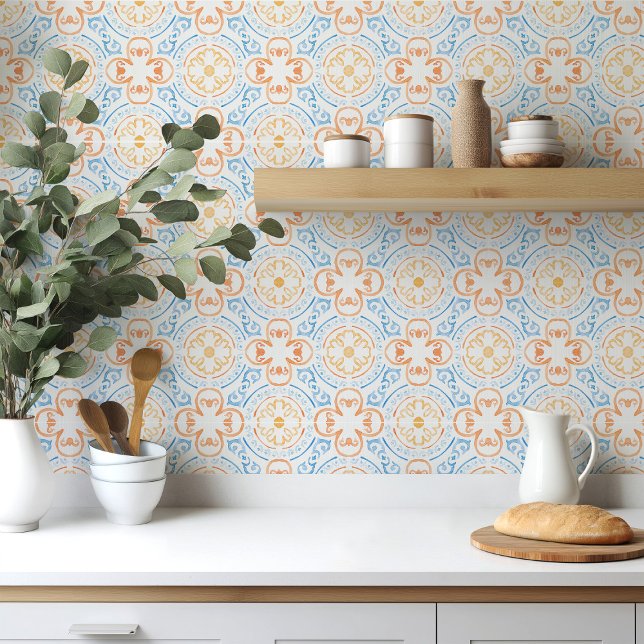 Moroccan tile in blue and orange (Creator Uploaded)