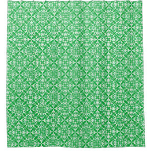 Moroccan tile - jade green and white