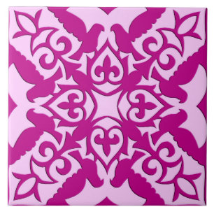 Moroccan tile - magenta and pink