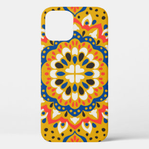 Moroccan tile mosaic illustration pattern iPhone 12 case