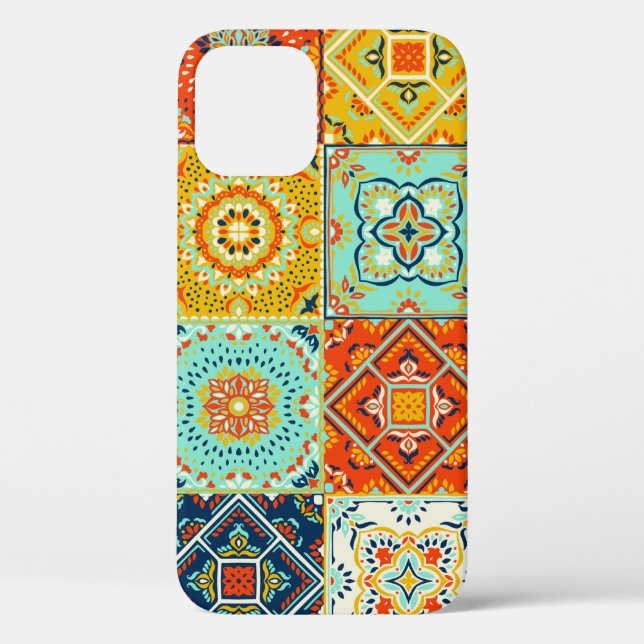 Moroccan tile mosaic illustration pattern Case-Mate iPhone case (Back)
