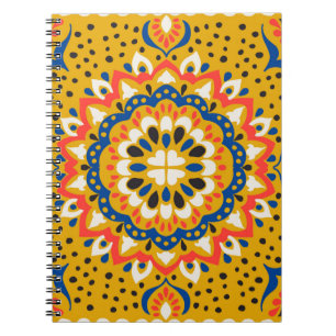 Moroccan tile mosaic illustration pattern notebook