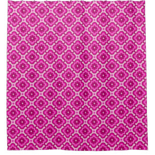 Moroccan tile pattern - Fuchsia Pink