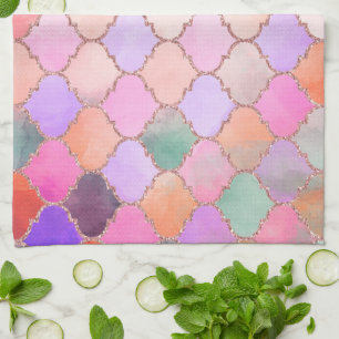 Moroccan Tile Pattern Kitchen Towel