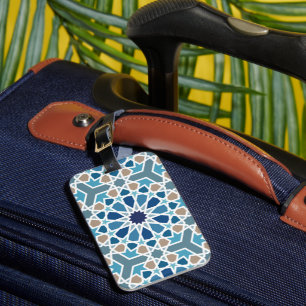 Moroccan Tile Pattern Luggage Tag