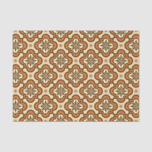 Moroccan tile pattern - Rust and Tan Tissue Paper