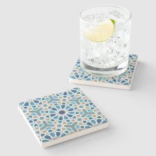 Moroccan Tile Pattern Stone Coaster