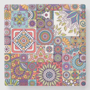 Moroccan Tile Pattern Stone Coaster